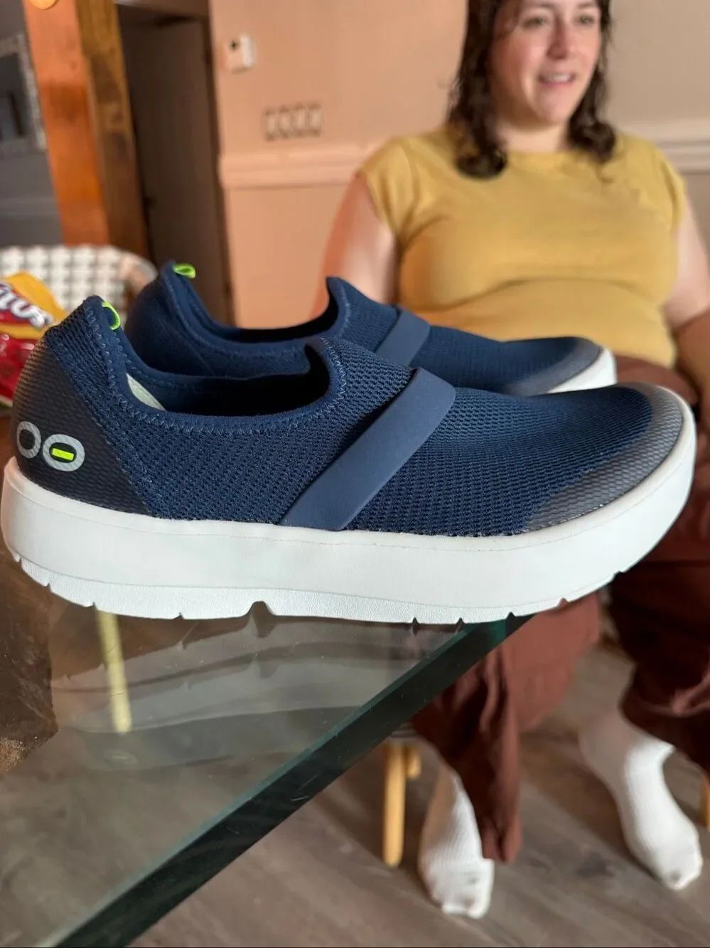 Oofos Navy Low Slip On Recovery Shoe sz  41 US 10  NWOT